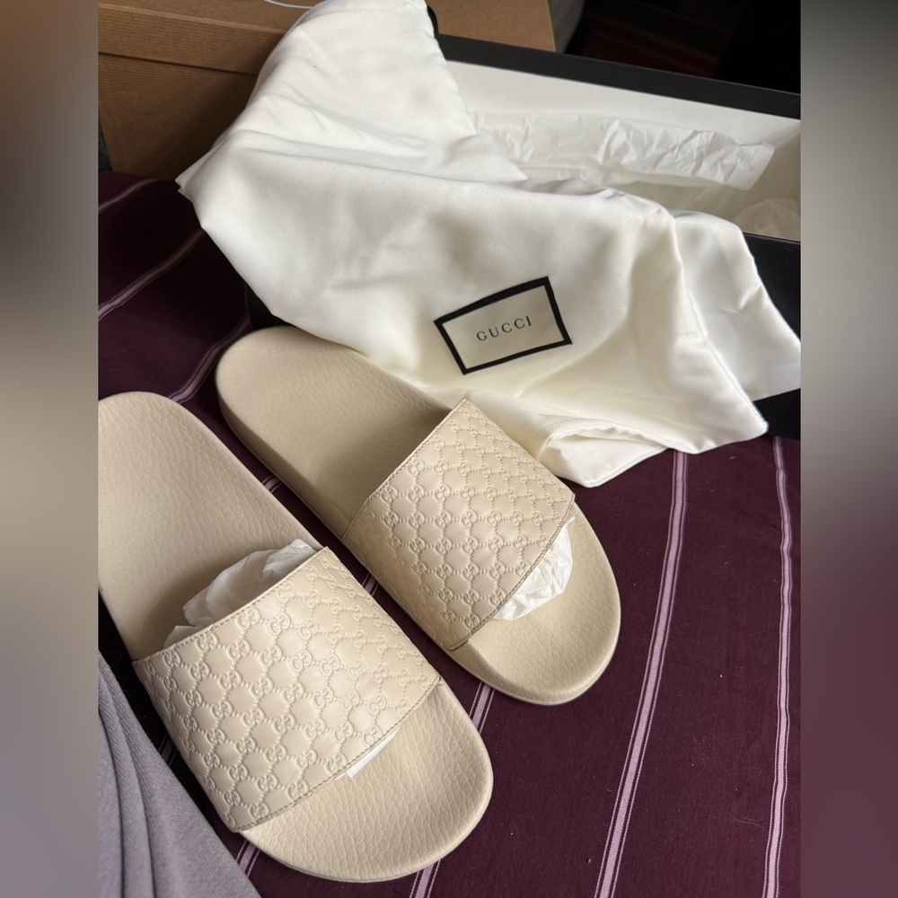 Gucci Ivory Slides